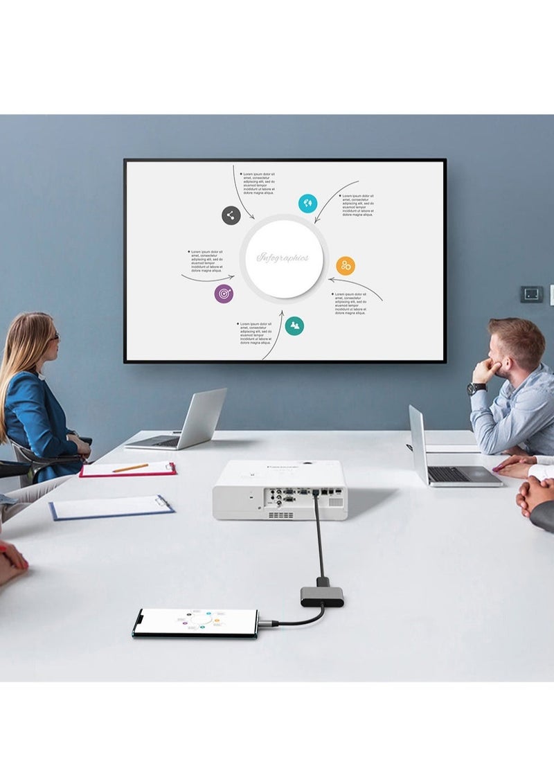 JAJEEK 3-in-1 Type-C to HDTV Converter Adapter – 4K Ultra HD, USB-C Charging, HDMI & USB 3.0 for Laptops, MacBooks, & Mobile Devices - Image 3