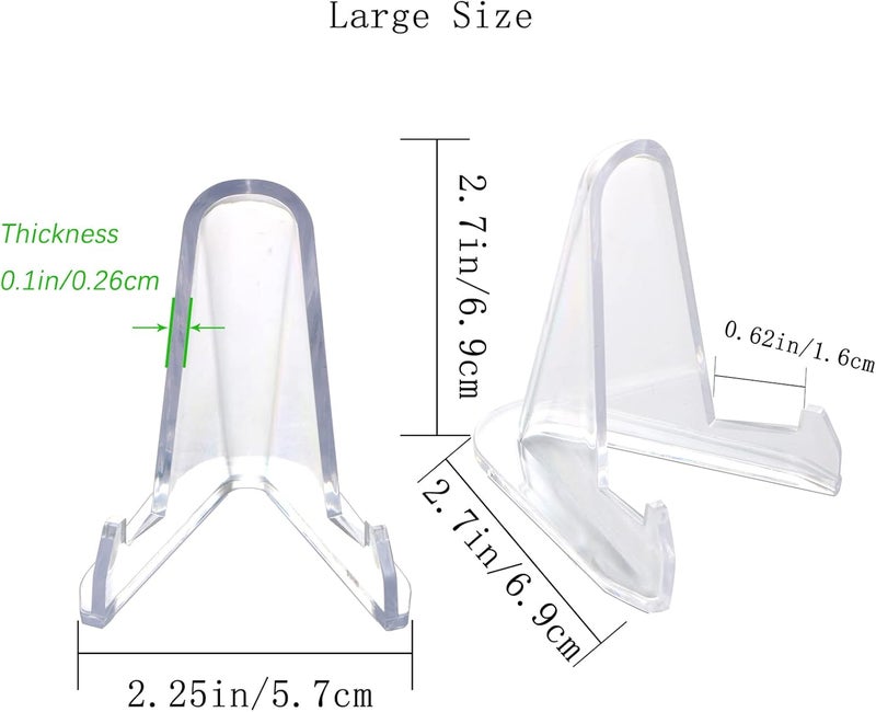 TERDEWE 22 Packs(2.7 Inch) Acrylic Display Stands for Coins, Capsules, Phone, Medals, Stones, Cards & More - Image 2