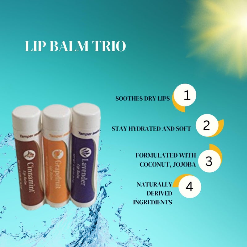 Young Living Lip Balm Trio (Lavender, Grapefruit, Cinnamon) by Young Living Essential Oils - Soothes Dry Lips, Hydrated and Softs, Instantly Moisturize Lips - Image 4