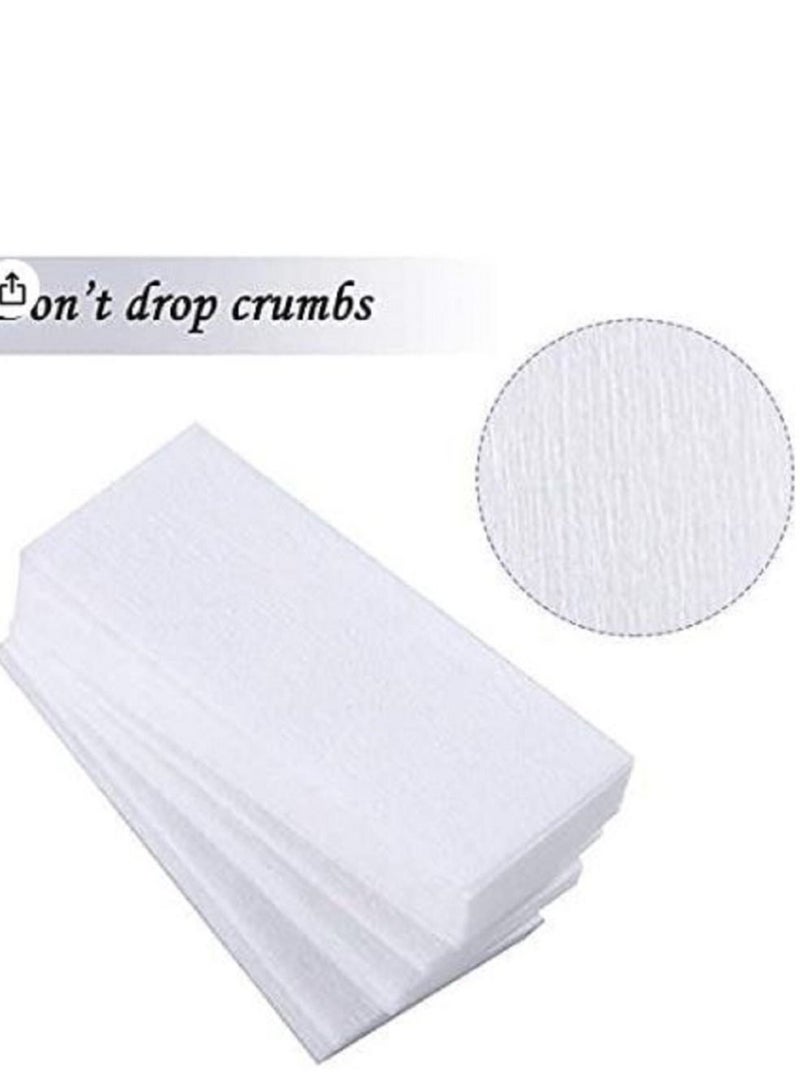 Wax strips for hair removal for the body and legs for dry skin, for removing hair from the face and body, 100 sheets. - Image 1