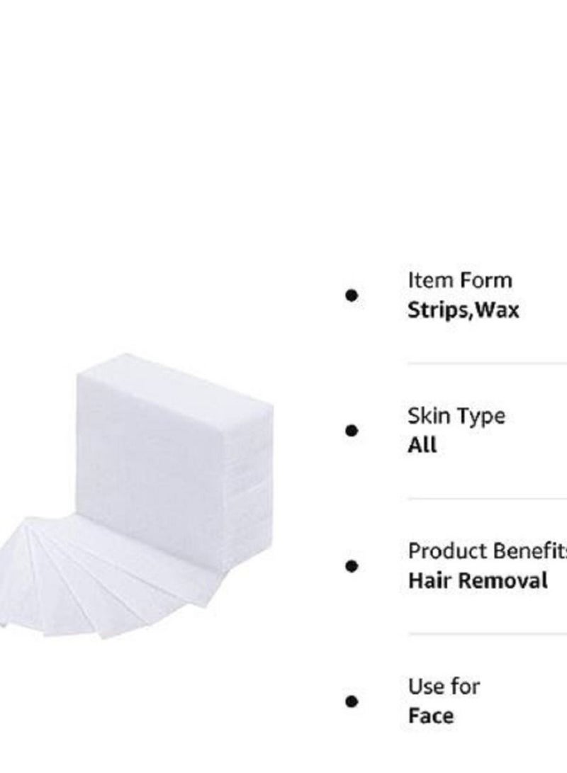 Wax strips for hair removal for the body and legs for dry skin, for removing hair from the face and body, 100 sheets. - Image 3