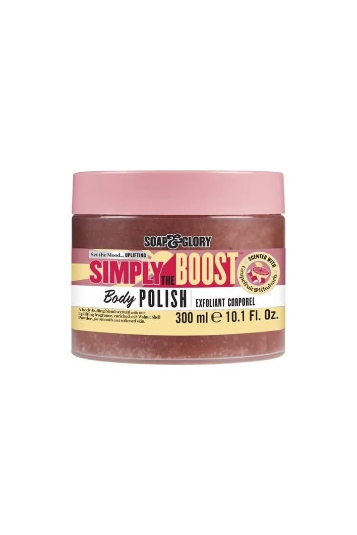 سوب آند جلوري سوب اند غلوري مقشر الجسم سيمبلي ذا بوست - مقشر للجسم لتنعيم وتلميع الجسم - طلاء الجسم بفيتامين B5 وفيتامين C وفيتامين E (300 مل)، للجنسين، 0.72 رطل
