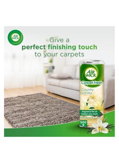 Air Wick Airwick's refreshing carpet odor eliminator freshens the scent, perfumes the air, and is an easy-to-use powder for eliminating unpleasant odors, with a vanilla fragrance, 500 grams.  Paraphrase text  - Image 2