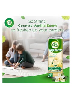 Air Wick Airwick's refreshing carpet odor eliminator freshens the scent, perfumes the air, and is an easy-to-use powder for eliminating unpleasant odors, with a vanilla fragrance, 500 grams.  Paraphrase text  - Image 4