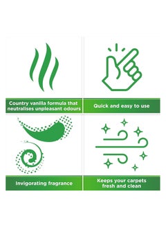 Air Wick Airwick's refreshing carpet odor eliminator freshens the scent, perfumes the air, and is an easy-to-use powder for eliminating unpleasant odors, with a vanilla fragrance, 500 grams.  Paraphrase text  - Image 3