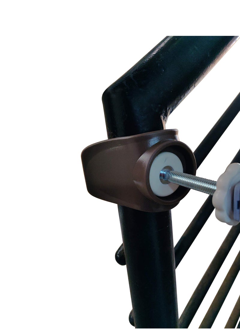 Kiddale Universal Staircase Fitting for Any Metal Safety Gate Brown- Set of 2  - Image 1