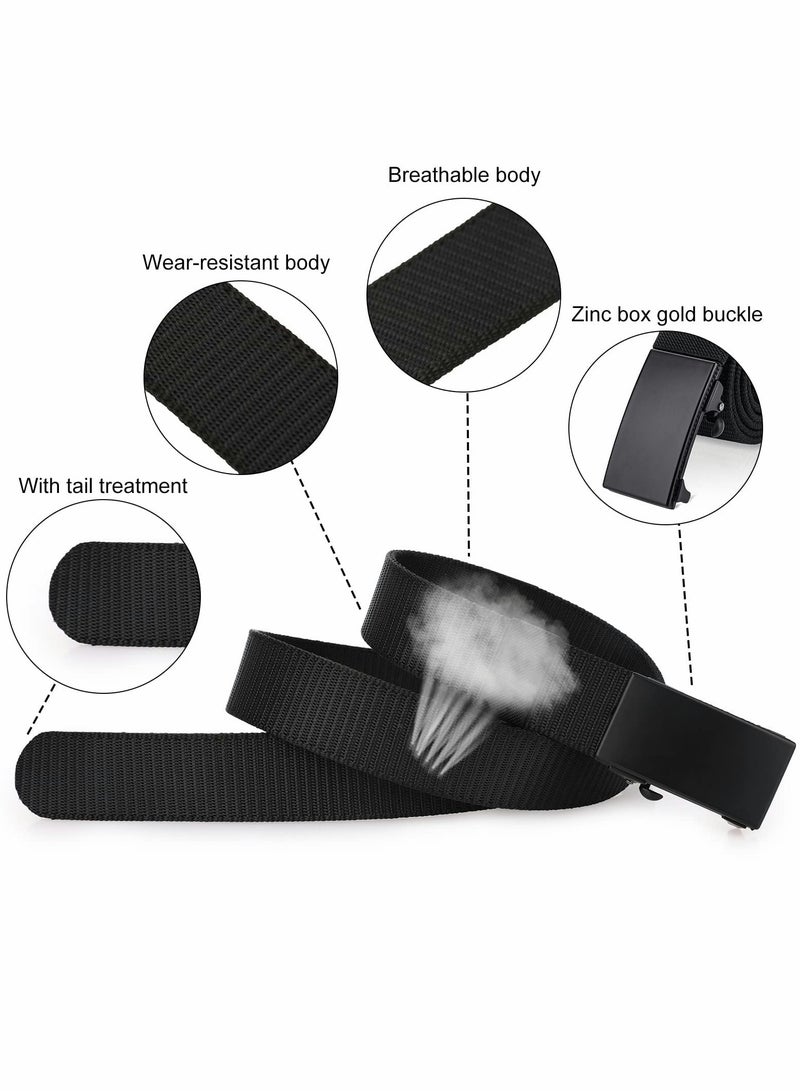 Durable Nylon Canvas Belt with Sturdy Metal Buckle for Outdoor Activities and Sports, 1.5" Width - Image 4
