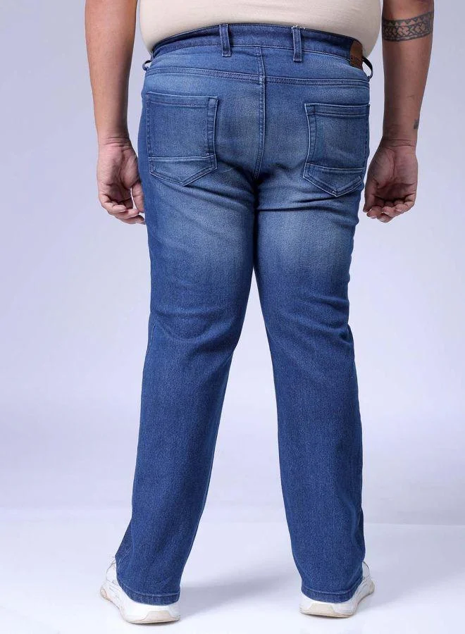 HARDSODA  Men Plus Size Bootcut Solid Mid-Rise Stretchable Jeans for Men | Best Price UAE
