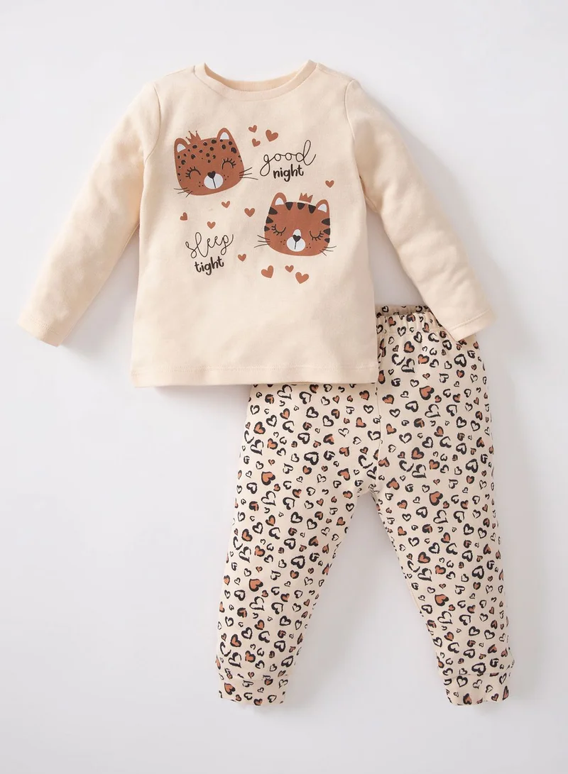 DeFacto Kids Animal Print Pyjama Set