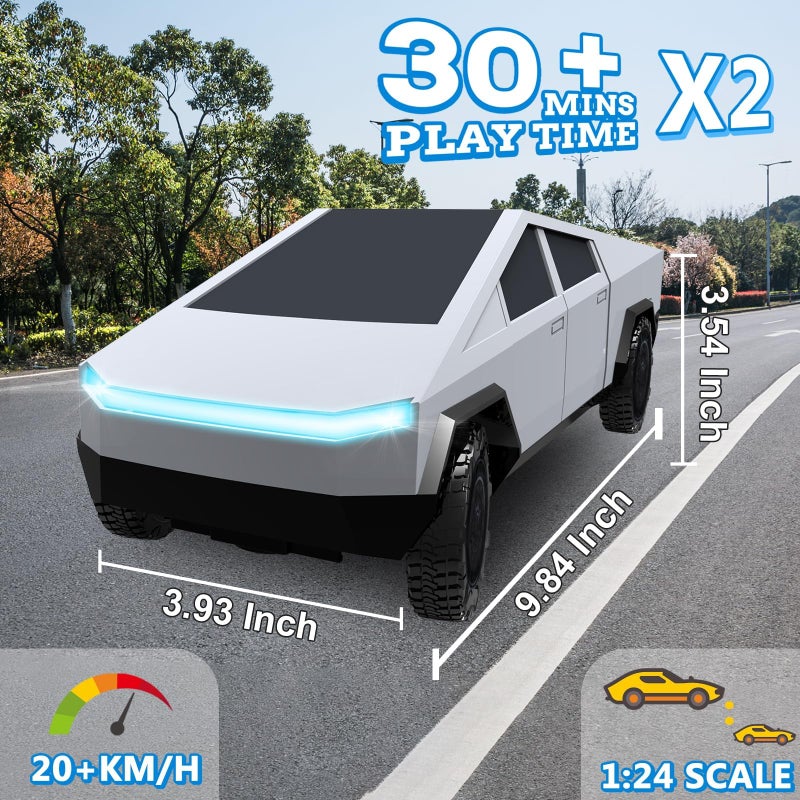 Orlenic Remote Control Car for Kids 3-8 Years, 1:24 Scale High Speed RC Truck with Lights, All-Terrain Diecast Vehicle, Electric Off-Road Toy Truck for Boys Girls, Gifts for Children - Image 2