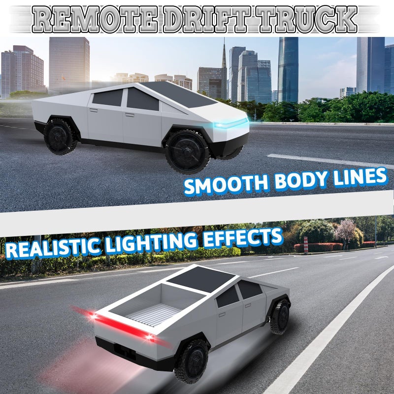 Orlenic Remote Control Car for Kids 3-8 Years, 1:24 Scale High Speed RC Truck with Lights, All-Terrain Diecast Vehicle, Electric Off-Road Toy Truck for Boys Girls, Gifts for Children - Image 3