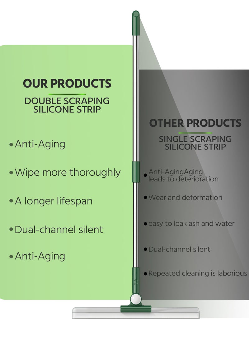 Retractable Magic Silicone Mops with a Replaceable Head that Swivels 180 Degrees for Cleaning Toilet and Glass - Image 2