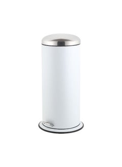 DANUBE HOME Falcon 30L Soft Close Dustbin – Durable Iron Trash Bin with Powder Coating Finish, Silent Lid Closure – Stylish Waste Bin for Kitchen, Office, Bathroom White 35 X70 Cm  - Image 2