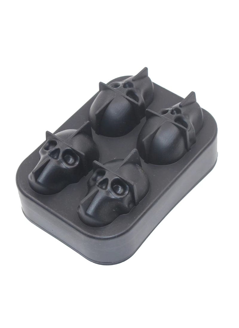 Generic - 2 Pack 6 Grid Square And Skull Shaped Ice Cube Mold Black - Image 1
