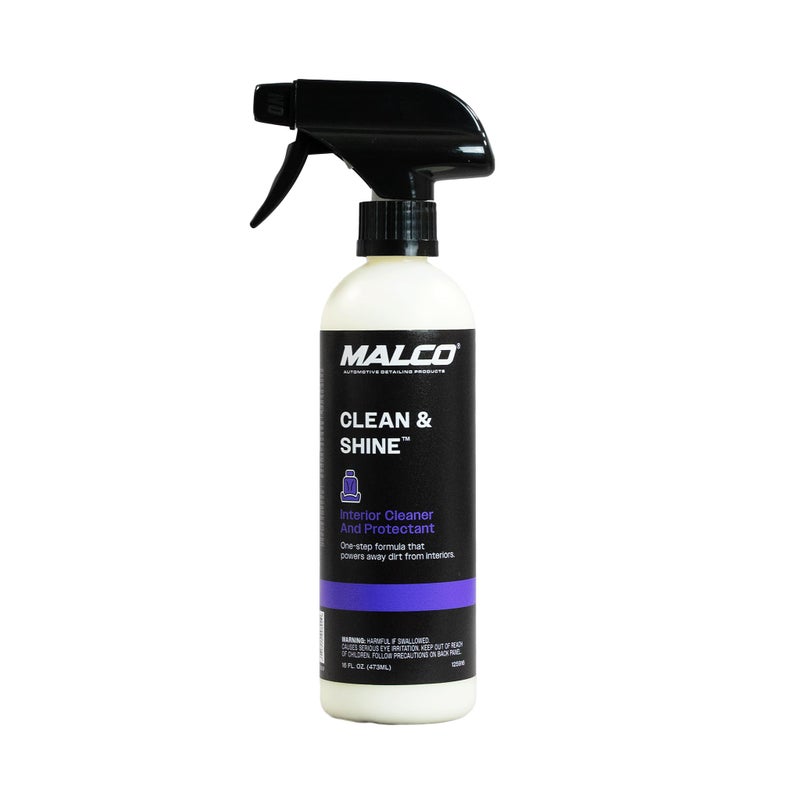 Malco Clean and Shine Interior Car Cleaner and Dressing Best Interior Car Care to Restore Leather Plastic and Vinyl 1 Simple Step To Clean Condition and ProtectNonGlare Satin Finish 125916 - Image 2