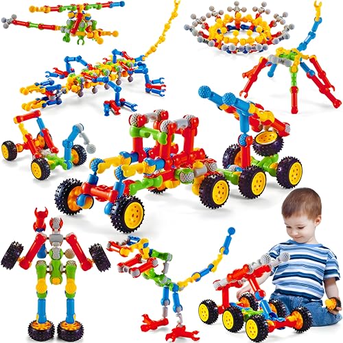 MOONTOY STEM Kits Building Toys for 3 4 5 6 7 8 Year Old Boy Girl Birthday Gift Educational Building Blocks for Kids Ages 35 57 48 68 Preschool Engineering Set Creative Activities Classroom Game - Image 1