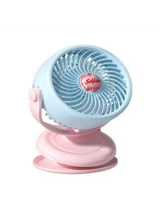 Cute Clip-On Desktop Fan, Pink Portable Mini Fan for Desk, Stroller & Travel