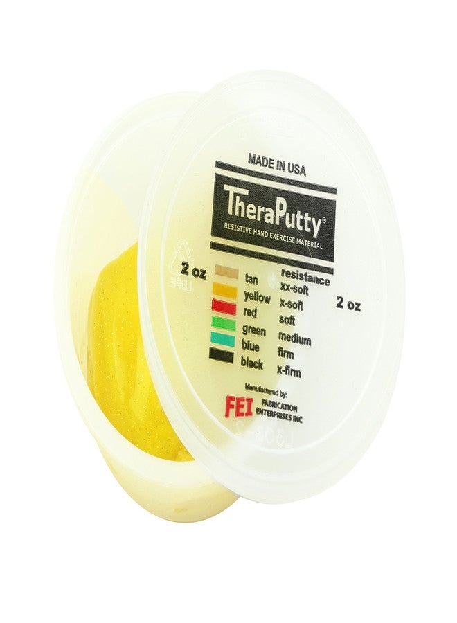 CanDo 10-2764 Sparkle Theraputty, 2oz, Yellow, X-Soft - Image 1