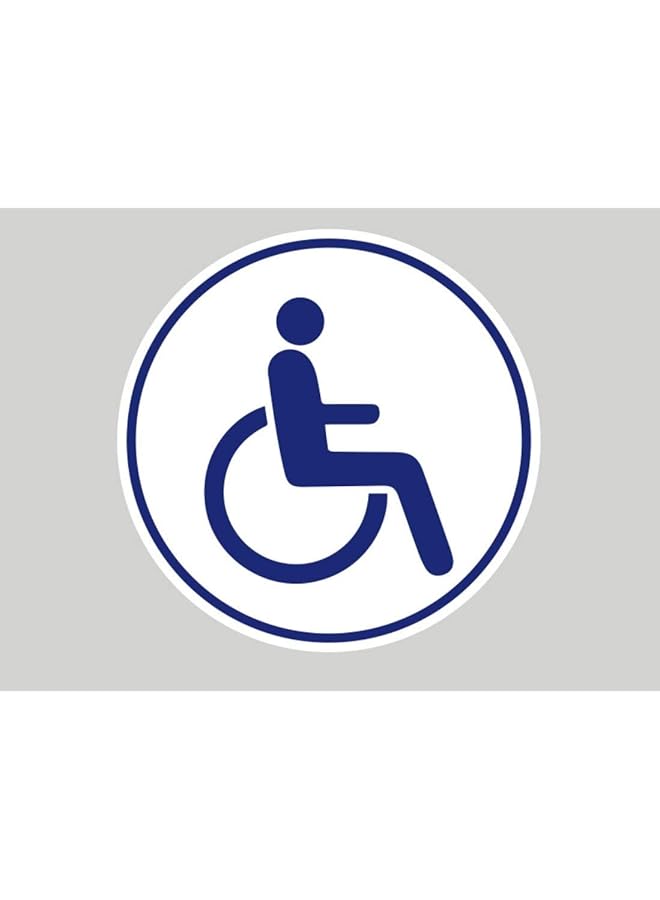 روبيك ملصق سيارة للمعاقين، لافتة عاكسة، ملصق فينيل ذاتي اللصق، يلتصق بجسم السيارة والنوافذ أو المصد للسيارة، أو سيارة الدفع الرباعي، أو الشاحنة، أو أبواب المراحيض، أو الأبواب الزجاجية، أو الأبواب الخشبية، أو الجدران (13.5 سم) - Image 1