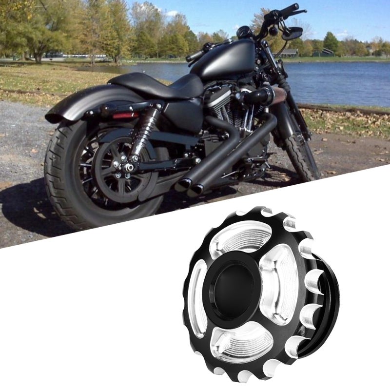 Motorcycle CNC Aluminum Gas Fuel Tank Cover Cap Modified Accessory Fit for 883 1200 48 - Image 5