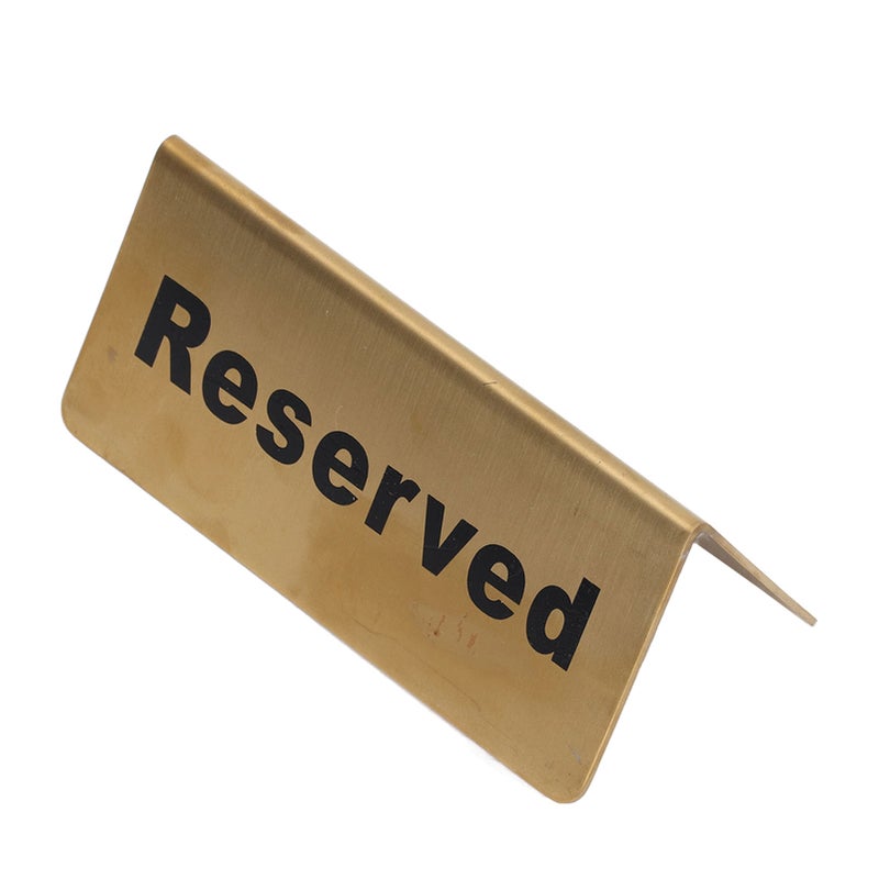 Metal Table Top Sign Strong Stainless Steel Double Sided Space Saving Gold Tabletop Sign for Party Wedding Hotel Reserved - Image 2