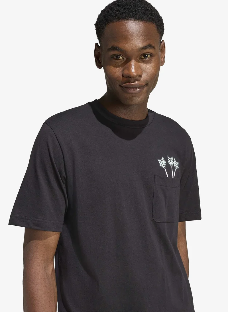 Adidas BLACK Novelty Dart Graphic T-Shirt for Men | Best Price UAE