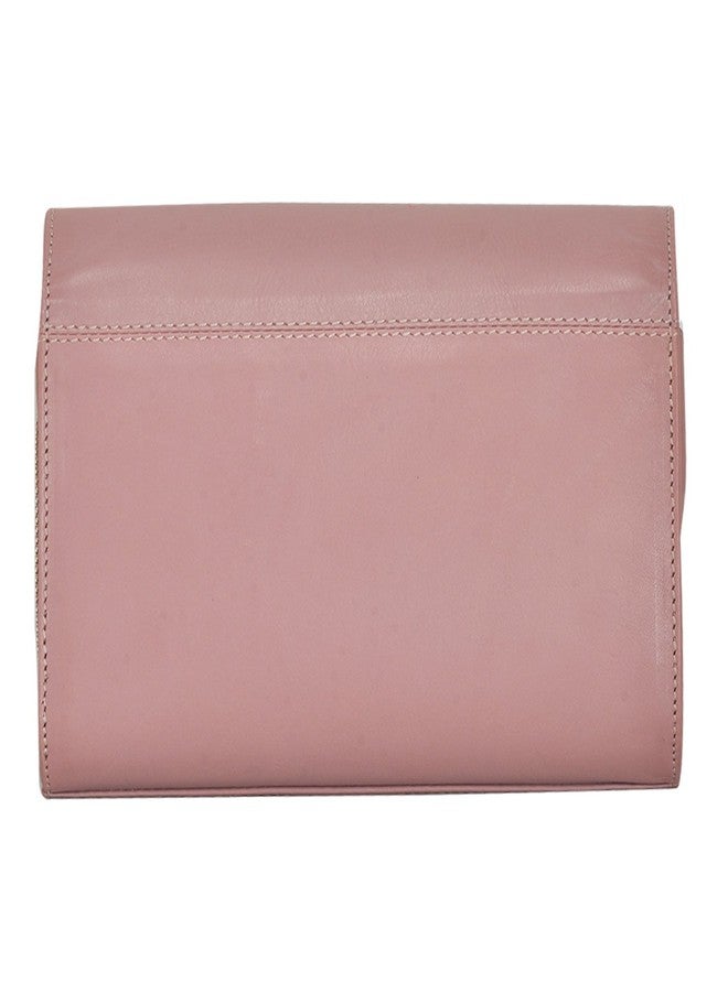MANDAVA Genuine Nappa Leather Ladies Hand Bag With Lock (PINK) - Image 5
