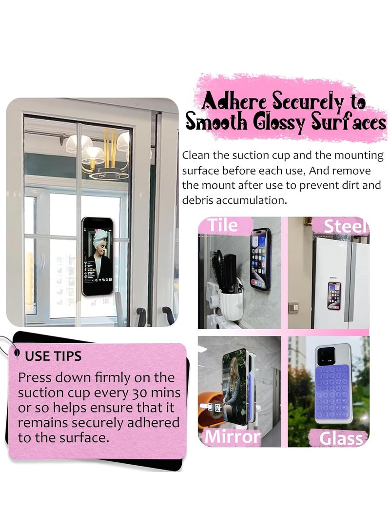 general Silicone Suction Cup Phone Case Mount Double Sided, Silicon Sticky Phone Grip with Higher Suction for Cell Phone, Hands-Free Phone Accessories Holder for Selfies and Videos, Blue - Image 3