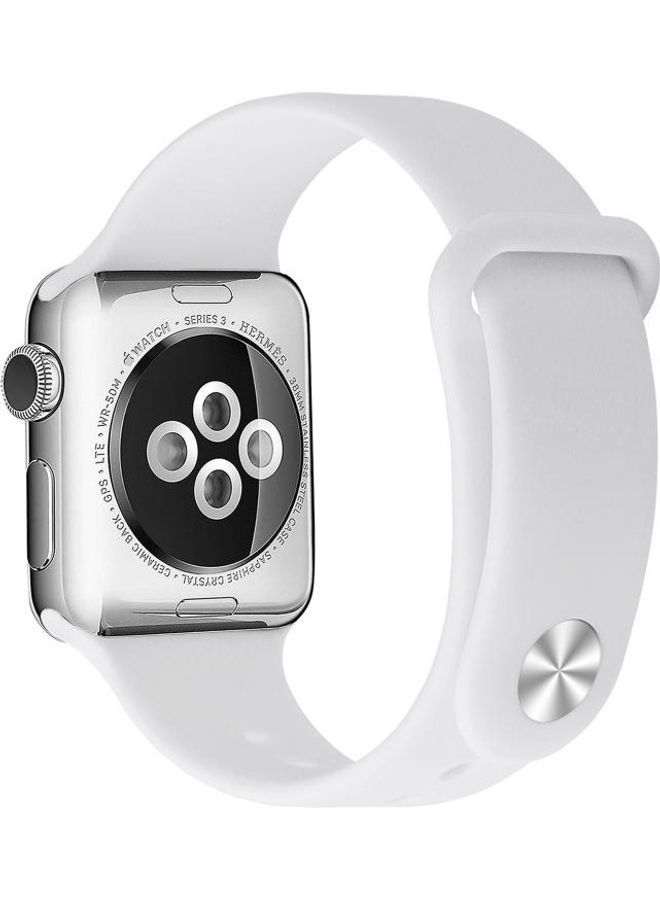 NIBEMINENT Replacement Strap Watchband For Apple Watch Series 7 45mm/6 & SE 5 4 44mm/3 2 1 42mm White - Image 3