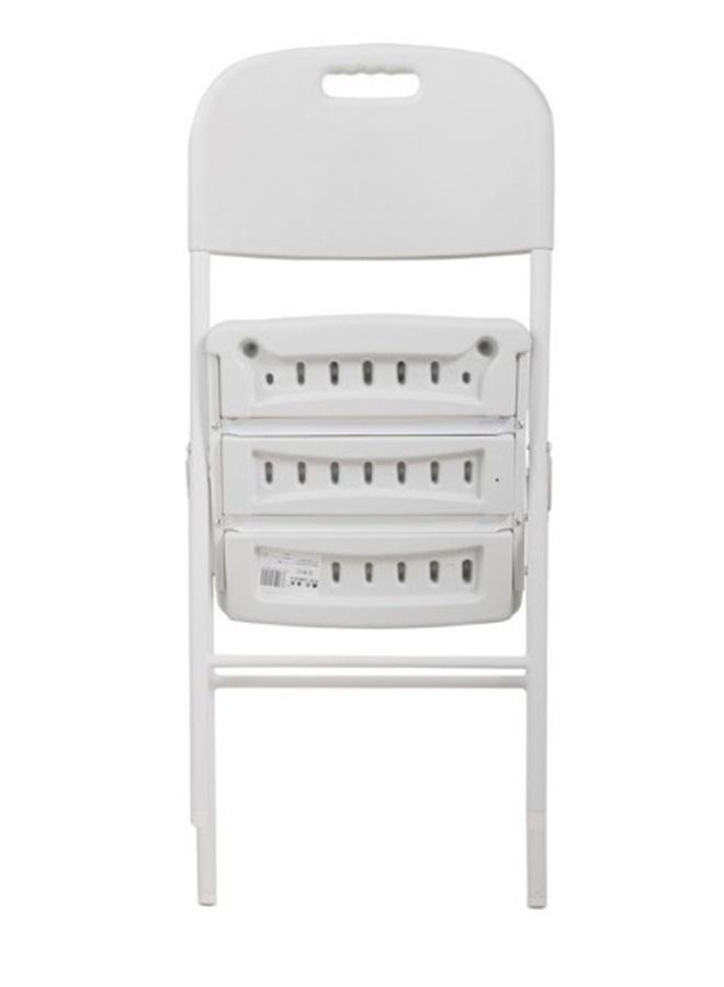 Yulan Outdoor Folding Plastic Chair Molded Seat & Back Stackable Indoor Outdoor, Steel Frame, Heavy Duty, Used for Party, Garden, Patio, Dining, Wedding, Camping, Events YZ104-0379 Pack of 6 - Image 2