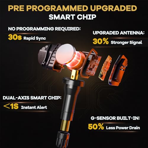 PUMBOAT TPMS Sensor 315Mhz Pre-Programmed,Tire Pressure Sensor Fits➥Chevrolet Colorado(2015-2022)|Malibu(2008-2016)|Impala(2005-2020)➥GMC Terrain（2010-2020）/OE#13598771,13586335(4pcs/Set) - Image 5