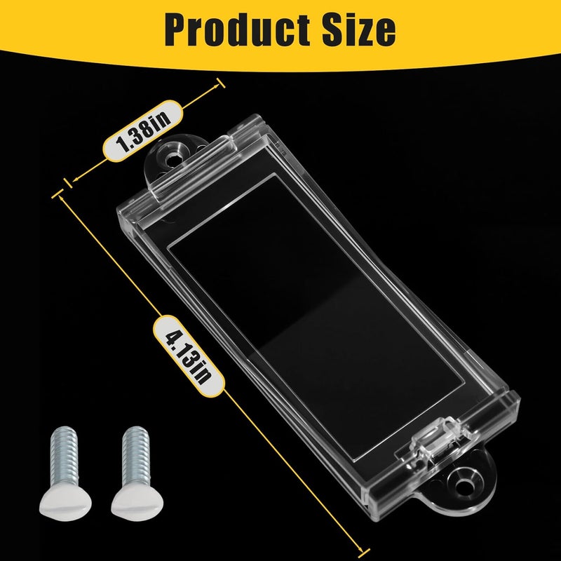 PSZEZNZ 4 Light Switch Guard Cover, Baby Proof Wall Switch Cover Guard for Rocker Light Switch Protects Your Lights or Circuits from Being Accidentally Turned On or Off (Clear) - Image 3