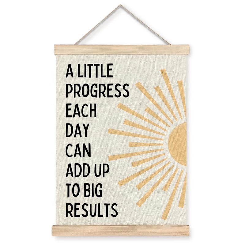 Supwhd Positive Affirmations Wall Decor  Inspirational Add Up to Big Results Office Wall Art  Motivational Quotes Wall Art for Office Classroom Home  12x16 - Image 1