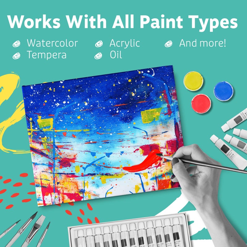 Artlicious Canvases for Painting 12 Packs - 8 x 10â€ Blank Canvas 100% Cotton Painting Canvas Panels for Acrylic, Oil & Watercolor Paint for Canvas Painting - Image 4