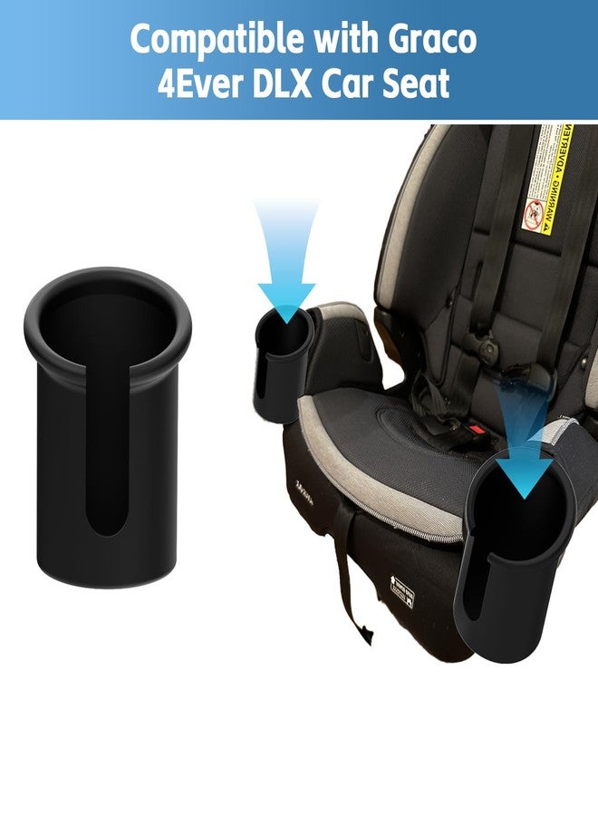myusya Cup Holder Set, Compatible for Graco 4Ever DLX Car Seat Models | Extra-Large 80mm Holder for Big Kids‘ Water Bottles | Compatible with Handle Bottle, Easy Installation (2-Pack) - Image 3