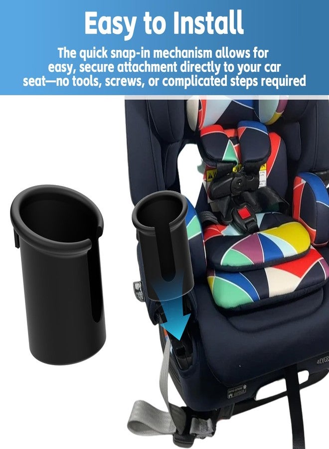 myusya Cup Holder Set, Compatible for Graco 4Ever DLX Car Seat Models | Extra-Large 80mm Holder for Big Kids‘ Water Bottles | Compatible with Handle Bottle, Easy Installation (2-Pack) - Image 5