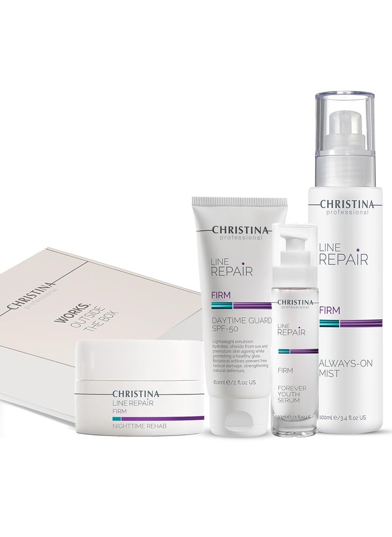 -CHRISTINA- Christina Christmas Gift Box 2 Line Repair Firm  Cleanser Serum SPF50 Cream Night Cream 