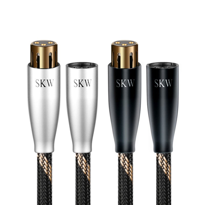 كابل ميكروفون XLR ذكر إلى XLR أنثى متوازن بطول 98 قدم 3 متر 2 كابل
