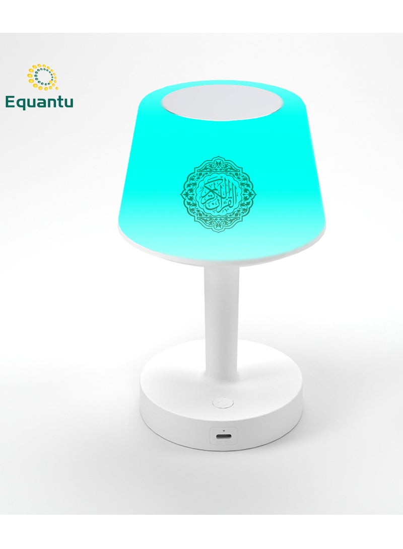 Equantu Desk Lamp Qur'an Speaker-Bluetooth, 7 Colors LED Touch Table Lamp 8GB, With 16 Reciters Plus 16 Translations - Image 2