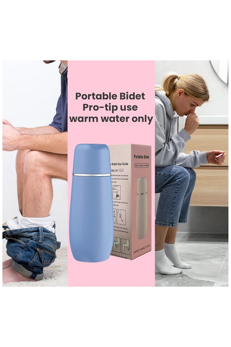 Portable Bidet Travel Shattaf- Friendly Handheld Personal - Peri Bottle - with 400ml Capacity, Convenient & Leakproof Design for Personal Hygiene Cleaning - Portable Bidet for Women and Men. (Blue) - Image 3