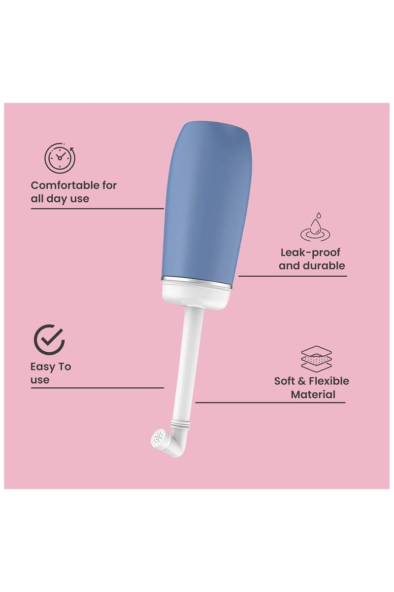 Portable Bidet Travel Shattaf- Friendly Handheld Personal - Peri Bottle - with 400ml Capacity, Convenient & Leakproof Design for Personal Hygiene Cleaning - Portable Bidet for Women and Men. (Blue) - Image 4