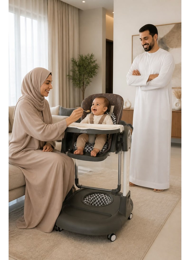 كرسي أطفال مرتفع 3 في 1، أرجوحة، ومشاية - Image 1