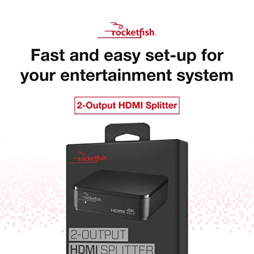 Rocketfish 2-Output HDMI Splitter with 4K at 60Hz and HDR Pass-Through - Image 2