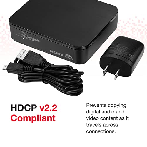 Rocketfish 2-Output HDMI Splitter with 4K at 60Hz and HDR Pass-Through - Image 5