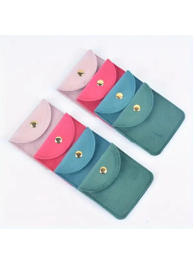 15 Pcs White Reusable Fabric Jewelry Gift Bags With Snap Closure 10x10cm - Image 5