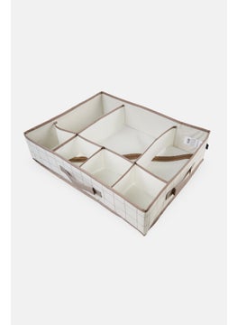 Box With Compartment 44 x 34 x 11 cm, White