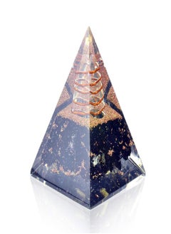 Orgone Pyramid-Black Tourmaline-Crystal-Chakra Balancing Orgone Energy Generator- Nubian Orgonite Pyramid for E-Emission Protection - Healing Crystal-Meditation-Yoga