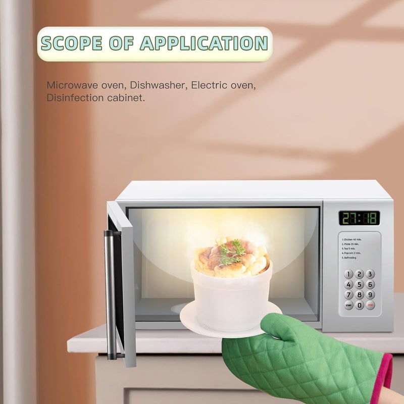 Luxshiny طقم وعاء طهي خزفي أبيض لامع مع غطاء 492 بوصة وعاء حساء مع ملعقة وصحن وعاء بخار صغير من البورسلين لوعاء نودلز الرامن للاستخدام المنزلي والمطاعم وآمن للاستخدام في الميكروويف وغسالة الصحون - Image 5