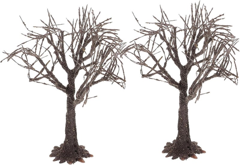 DOITOOL 2pcs Miniature Landscape Trees for Model Railroad Scenery DIY Architecture Realistic Tree Trunks for Craft Decorations - Image 1