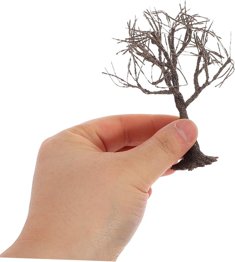 DOITOOL 2pcs Miniature Landscape Trees for Model Railroad Scenery DIY Architecture Realistic Tree Trunks for Craft Decorations - Image 4